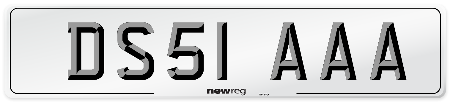 DS51 AAA Number Plate from New Reg